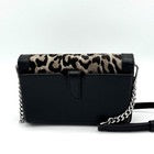 Michaek Kors Leopard Print Faux Fur Crossbody Bag Purse Small Built-In Wallet